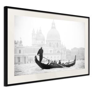Bimago Symbols of Venice - keretezett kép 60x40 cm Fekete keret paszpartu