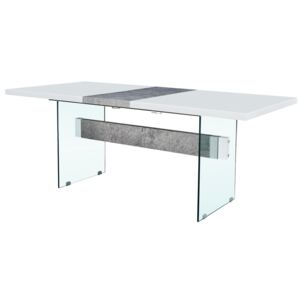 Asztal VG3739 Fényes fehér + szürke