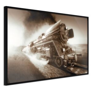 Bimago Steam and Steel - keretezett kép 60x40 cm Fekete keret