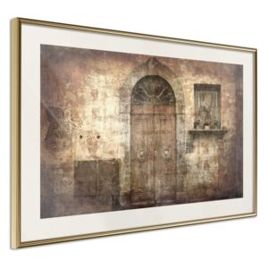 Bimago Mysterious Door - keretezett kép 45x30 cm Arany keret paszpartu