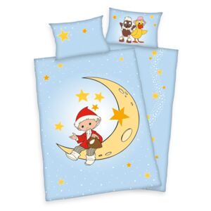 Gyermek pamut ágynemű kiságyba,Elf a holdon, 100 x 135 cm, 40 x 60 cm