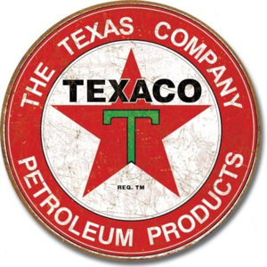 TEXACO - The Texas Company fémplakát, (40 x 31,5 cm)