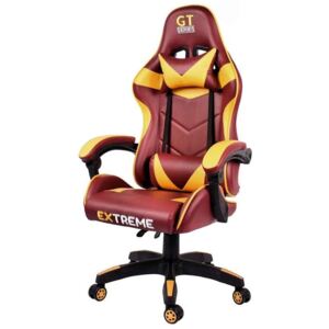 Extreme GT Gamer szék nyak-és derékpárnával - bordó-narancssárga
