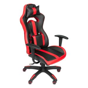 Hell Gamer Spider Gamer szék nyak-és derékpárnával - fekete-piros