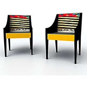 Design egyedi printelt mintás karfás szék