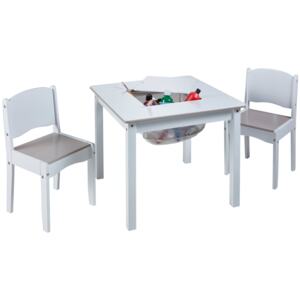Moose Gyerek asztal székekkel - fehér