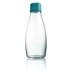 Sötét türkiz üvegpalack élettartam garanciával, 500 ml - ReTap
