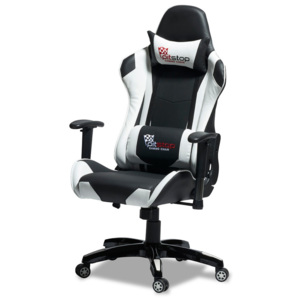 Gaming fekete-fehér ergonómikus irodai szék - Furnhouse