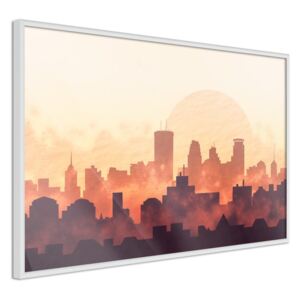 Bimago Melancholy of Sunset - keretezett kép 60x40 cm Fehér keret