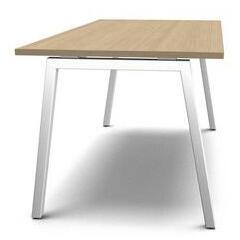 MOON A egyenes irodai asztal, 120 x 80 x 74 cm, egyenes kivitel, fehér/fehér
