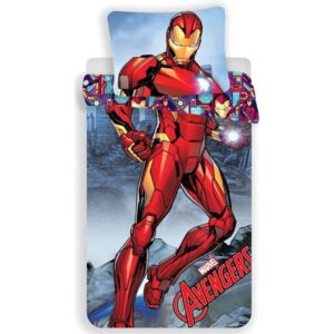 Iron Man gyermek pamut ágynemű, 140 x 200 cm, 70 x 90 cm
