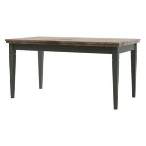 DIVOR szétnyitható asztal székek nélkül, 160-240x79x90, zöld/tölgy Lefkas