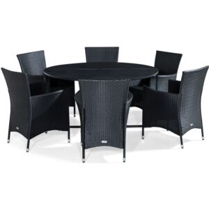 Asztal és szék garnitúra VG5514 Fekete
