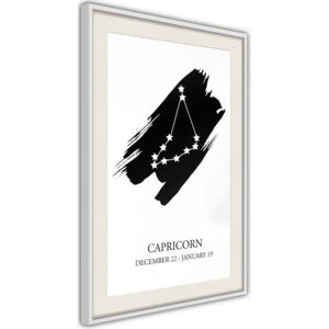 Bimago Zodiac: Capricorn I - keretezett kép 40x60 cm Fehér keret paszpartu