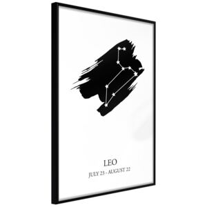 Bimago Zodiac: Leo I - keretezett kép 40x60 cm Fekete keret