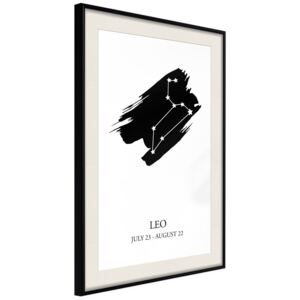 Bimago Zodiac: Leo I - keretezett kép 40x60 cm Fekete keret paszpartu
