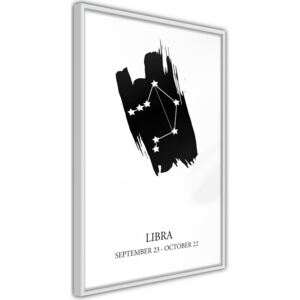 Bimago Zodiac: Libra I - keretezett kép 40x60 cm Fehér keret