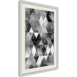 Bimago Abstract Diamonds - keretezett kép 40x60 cm Fehér keret paszpartu