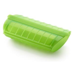 Steam Case zöld szilikon sütőedény tálcával, 1-2 adaghoz - Lékué