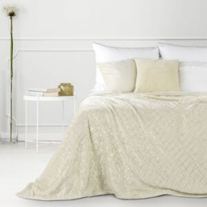 Gyönyörű krémszínű ágytakaró arany díszítéssel Szélesség: 200 cm | Hossz: 220 cm