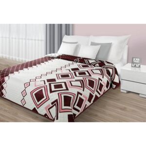 Kétoldalas ágytakarók krém színben, bordó mintával Szélesség: 230 cm | Hossz: 260 cm
