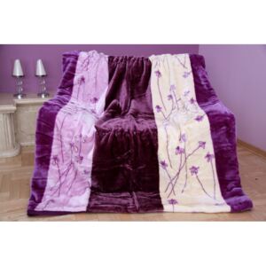 Luxus lila akril takaró mintával Szélesség: 160 cm | Hossz: 210 cm