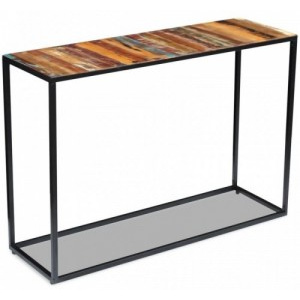 110x35x76 cm Újrahasznosított tömör fa konzolasztal