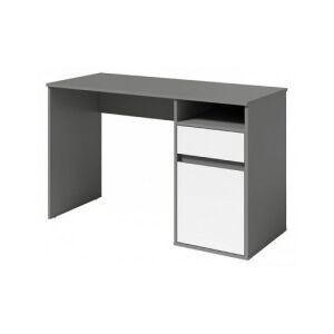 PC asztal, sötétszürke-grafit|fehér, BILI