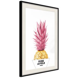 Bimago Trendy Pineapple - keretezett kép 40x60 cm Fekete keret paszpartu