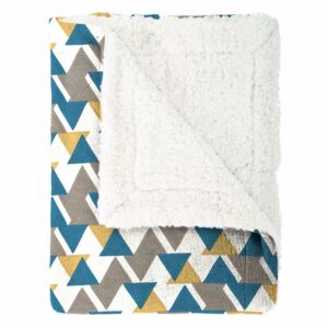 Mistral Home Triangle bolyhos takaró, kék, 130 x 170 cm