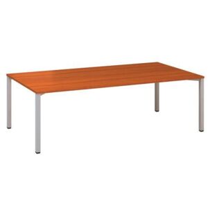 Alfa 420 konferenciaasztal szürke lábazattal, 240 x 120 x 74,2 cm, cseresznye mintázat