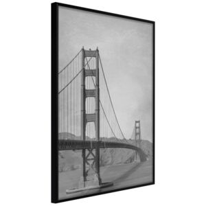 Bimago Bridge in San Francisco II - keretezett kép 40x60 cm Fekete keret
