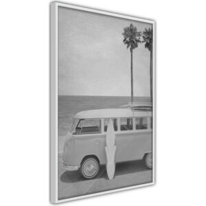 Bimago Hippie Van II - keretezett kép 40x60 cm Fehér keret