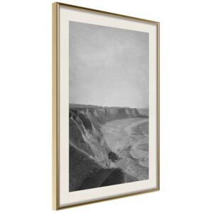 Bimago Sea Against the Land - keretezett kép 30x45 cm Arany keret paszpartu