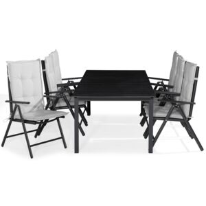 Asztal és szék garnitúra VG4360 Fekete + fehér