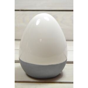 Kerámia tojás - fehéres-szürke (m. 12,5 cm) méret