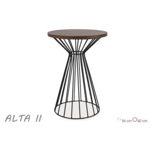 Alta II. dohányzóasztal sötét dió/fekete
