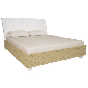 Francia ÁGY MADONA + ágyrács + matrac DE LUX, 180x200, fehér /San Marino tölgy
