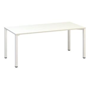 Alfa 420 konferenciaasztal fehér lábazattal, 180 x 80 x 74,2 cm, egyenes kivitel, fehér mintázat