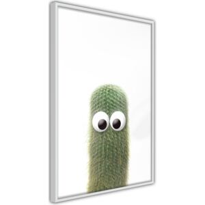 Bimago Funny Cactus IV - keretezett kép 20x30 cm Fehér keret