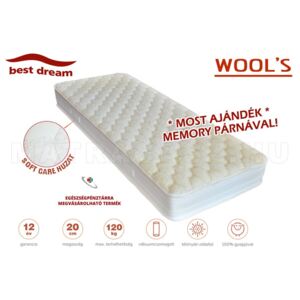 Best Dream Wool&#039;s hideghab matrac 80x200 cm - ajándék memory párnával