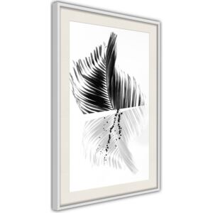 Bimago Abstract Feather - keretezett kép 40x60 cm Fehér keret paszpartu