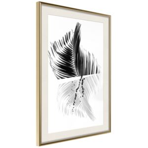Bimago Abstract Feather - keretezett kép 30x45 cm Arany keret paszpartu