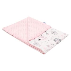 NEW BABY | New Baby Pillangók | Gyermek pléd Minky New Baby Maci rózsaszín 80x102 cm | Rózsaszín |