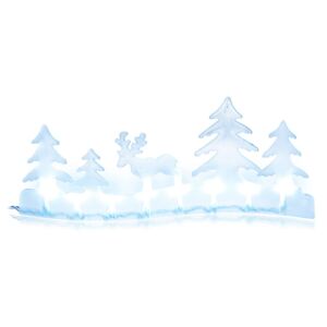 Retlux RXL 281 karácsonyi dekoráció, háttérvilágítású tájkép, rénszarvas, 8 LED, hideg fehér