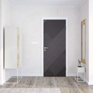 Fotótapéta ajtóra - Modern Geometric Pattern Black And Grey1 | 91x211 cm