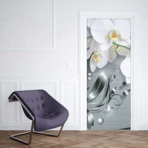 Fotótapéta ajtóra - Luxury Ornamental Design Orchids - változat 1 | 91x211 cm