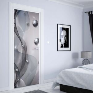 Fotótapéta ajtóra - 3D Modern Abstract Design Silver1 | 91x211 cm