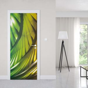 Fotótapéta ajtóra - 3D Abstract Art Green And Orange1 | 91x211 cm