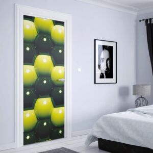 Fotótapéta ajtóra - 3D Green And Black Ball Pattern1 | 91x211 cm
